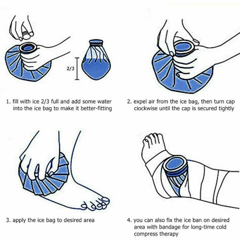 Ultimate 3-Piece Reusable Ice Bag Set for Knee & Neck Pain Relief - Perfect for Sports Injuries and Headaches