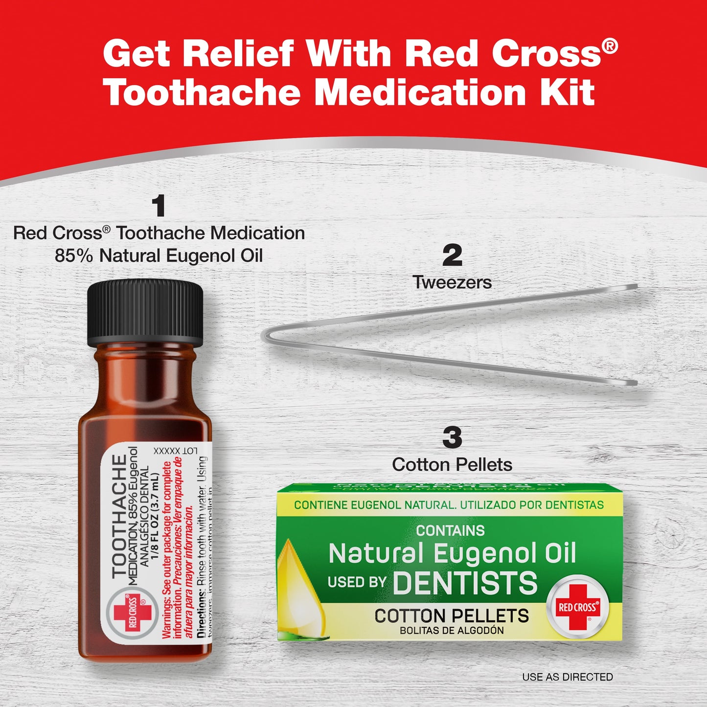 Toothache Medicine Kit, Instant Pain Relief of Throbbing Toothache, 1/8 (.125) Fl Oz
