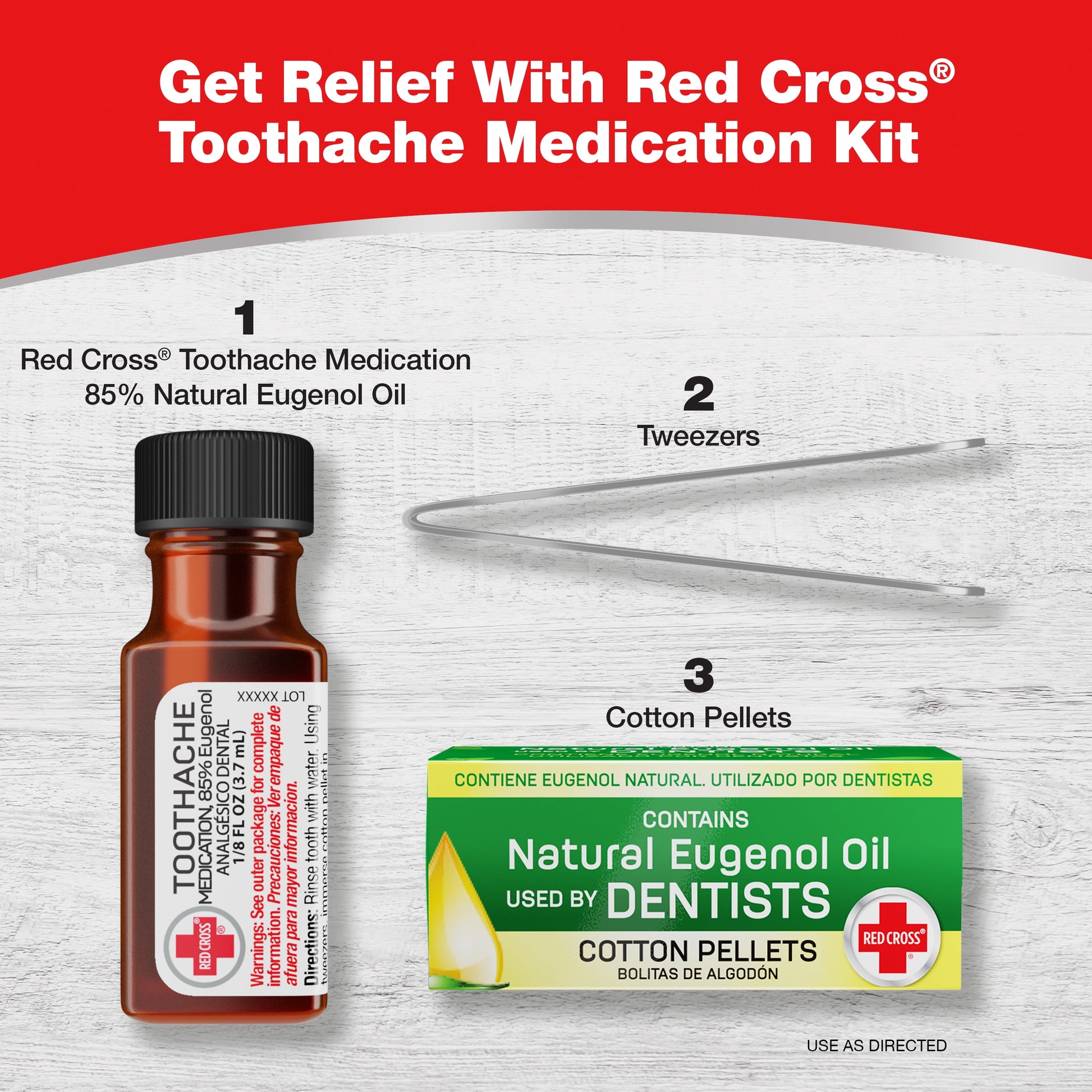 Toothache Medicine Kit, Instant Pain Relief of Throbbing Toothache, 1/8 (.125) Fl Oz
