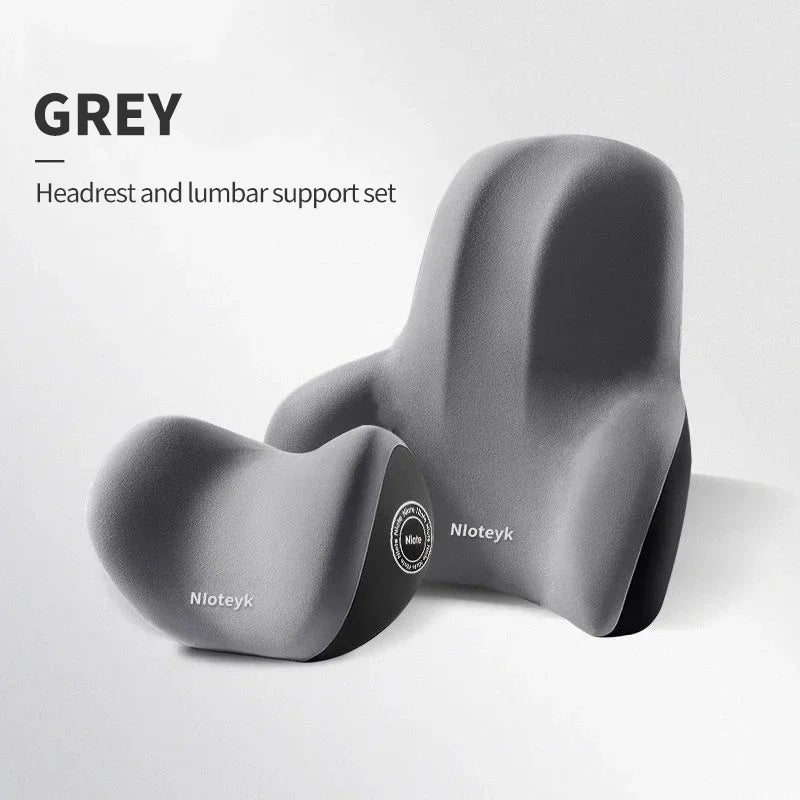 Car Neck Cushion Memory Foam Car Lumbar Support for Car Supplies Universal Neck Pillow Waist Cushion Car Seat Car Assesories