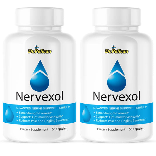 Nervexol- Nerve Support- 2 Bottles- 120 Capsules- Dr. Pelican