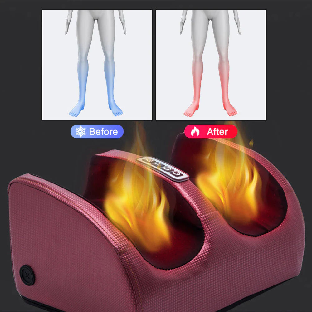 Indulge in Ultimate Relaxation with the Electric Foot Massager - Shiatsu Heating Therapy for Pain Relief and Muscle Relaxation
