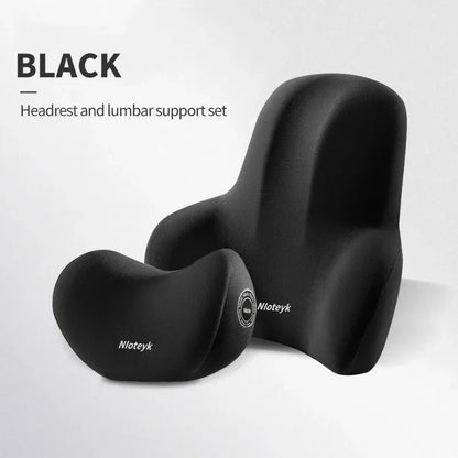 Car Neck Cushion Memory Foam Car Lumbar Support for Car Supplies Universal Neck Pillow Waist Cushion Car Seat Car Assesories