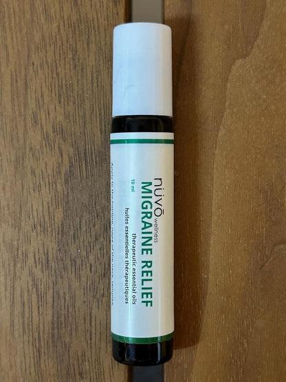 Migraine Relief Roll-On, Made with Peppermint, Lavender, Eucalyptus, & Other Aromatherapy Essential Oils, for Headaches, Body Pain, and Sore Muscles
