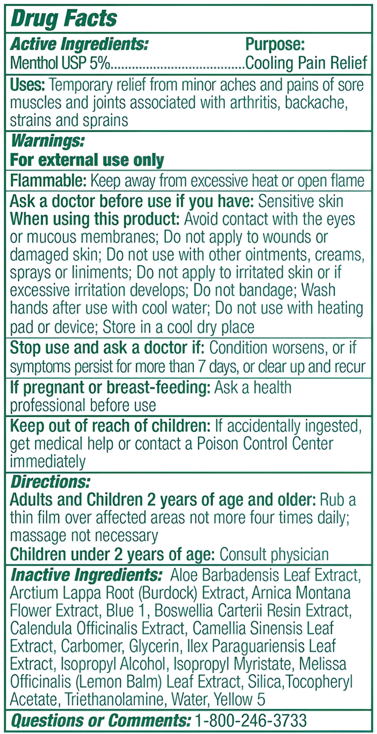 Professional Pain Relief Gel 4 Oz Tube Pack of 2