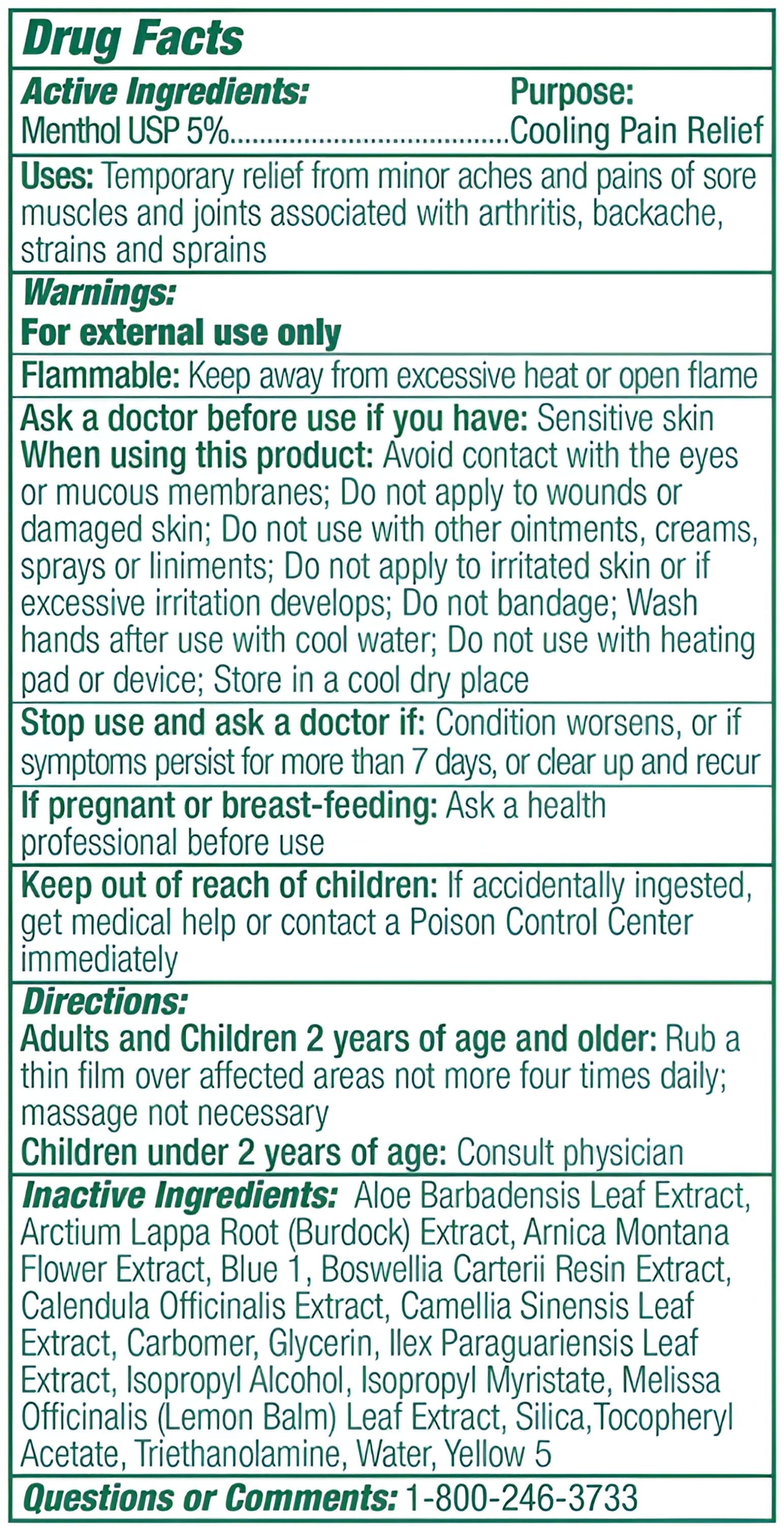 Professional Pain Relief Gel 4 Oz Tube Pack of 2