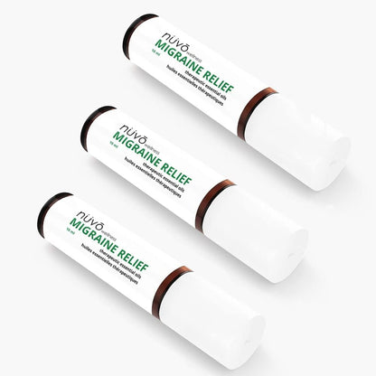 Migraine Relief Roll-On, Made with Peppermint, Lavender, Eucalyptus, & Other Aromatherapy Essential Oils, for Headaches, Body Pain, and Sore Muscles