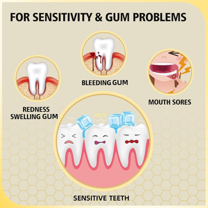 Transform Your Oral Care Routine with Bee Wasp Venom Multi-Peptides Toothpaste - Effective Treatment for Bleeding Gums, Gingivitis, and Sensitive Teeth - 3.7 OZ