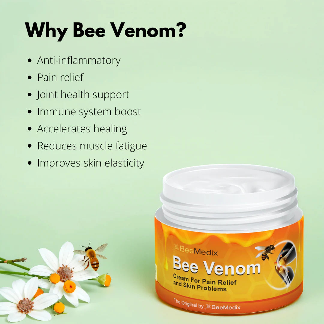 Bee Venom Cream for Pain Relief and Skin Problems (3.5 Fl. Oz.)