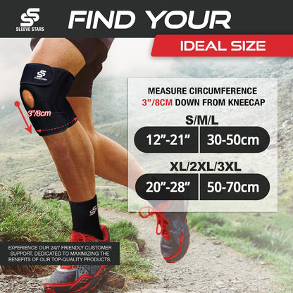 Sleeve Stars Knee Brace & Knee Support for Men & Women, Knee Braces for Knee Pain, Knee Protection Wrap for Working Out