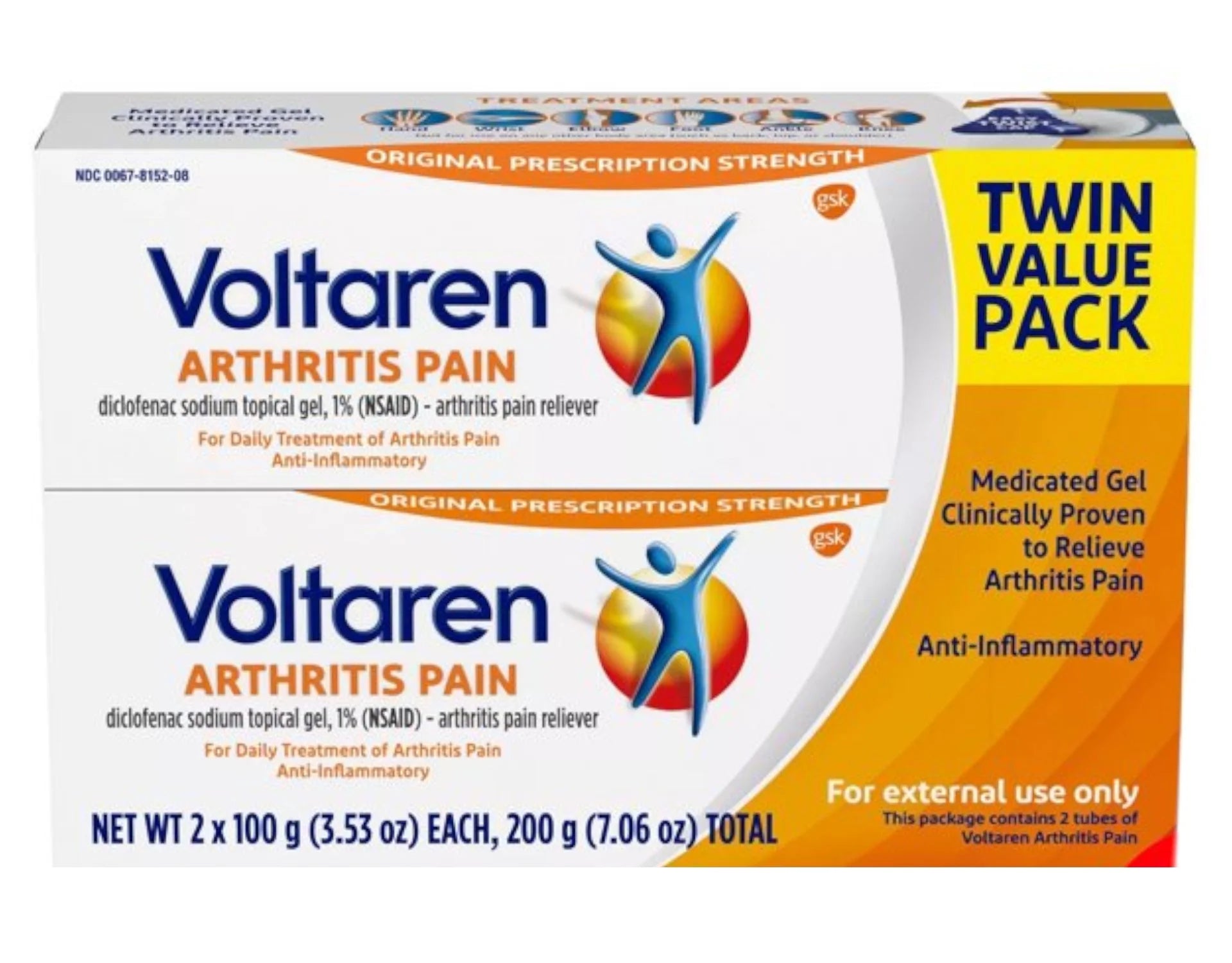 2X100G Arthritis Pain Relief Anti-Inflammatory Gel (Twin Pack)