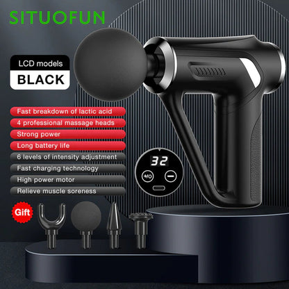 SITUOFUN Professional Deep Tissue Massage Gun with 32 Levels for Neck, Back, and Body Muscle Relief and Relaxation