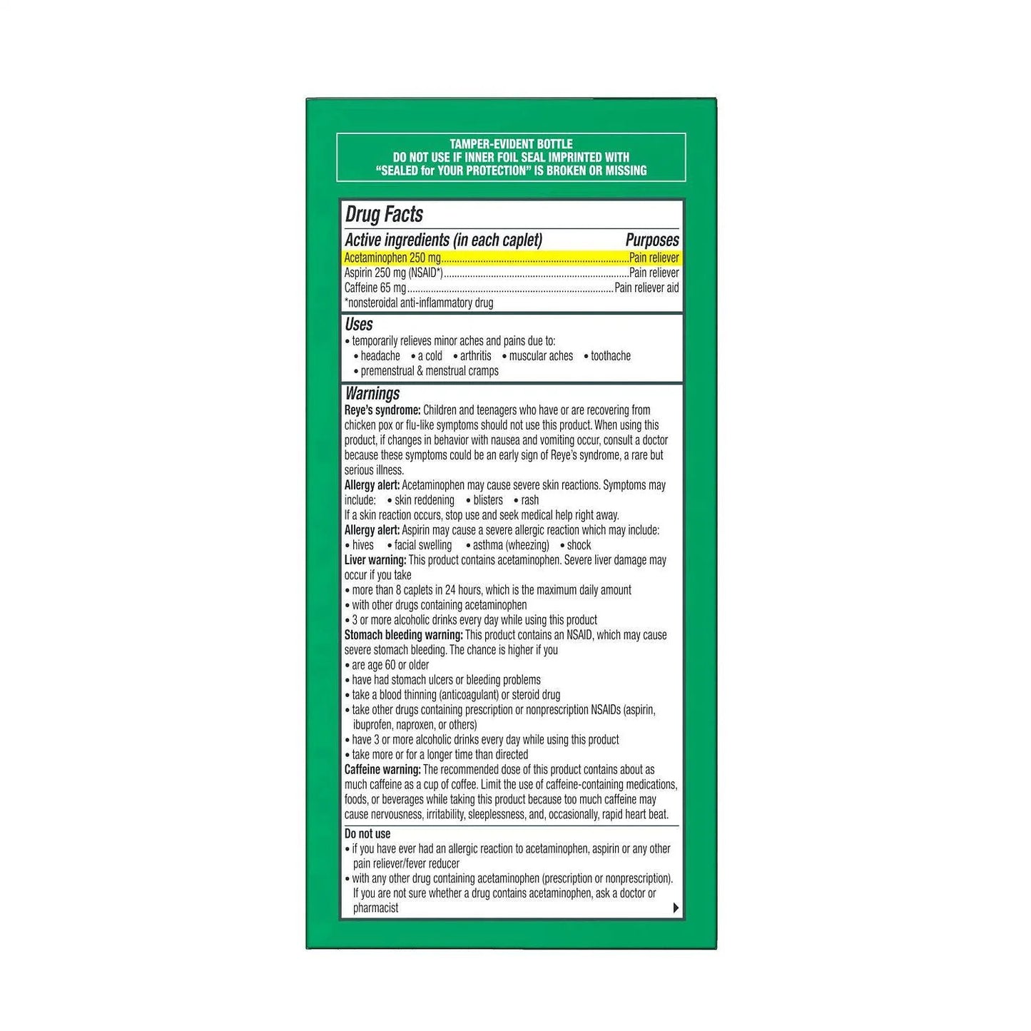 Extra Strength Pain Reliever Caplets, 300 Ct.