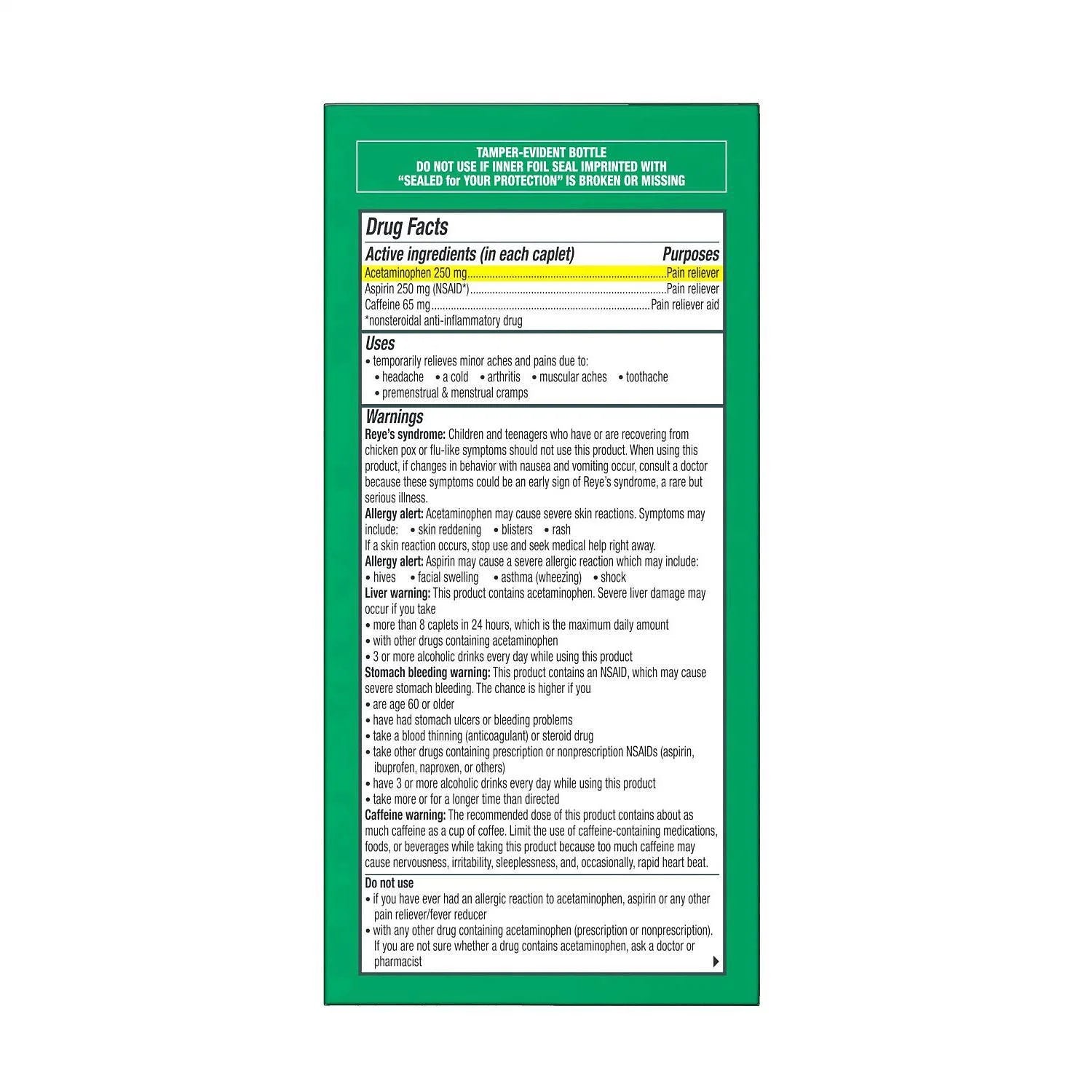 Extra Strength Pain Reliever Caplets, 300 Ct.