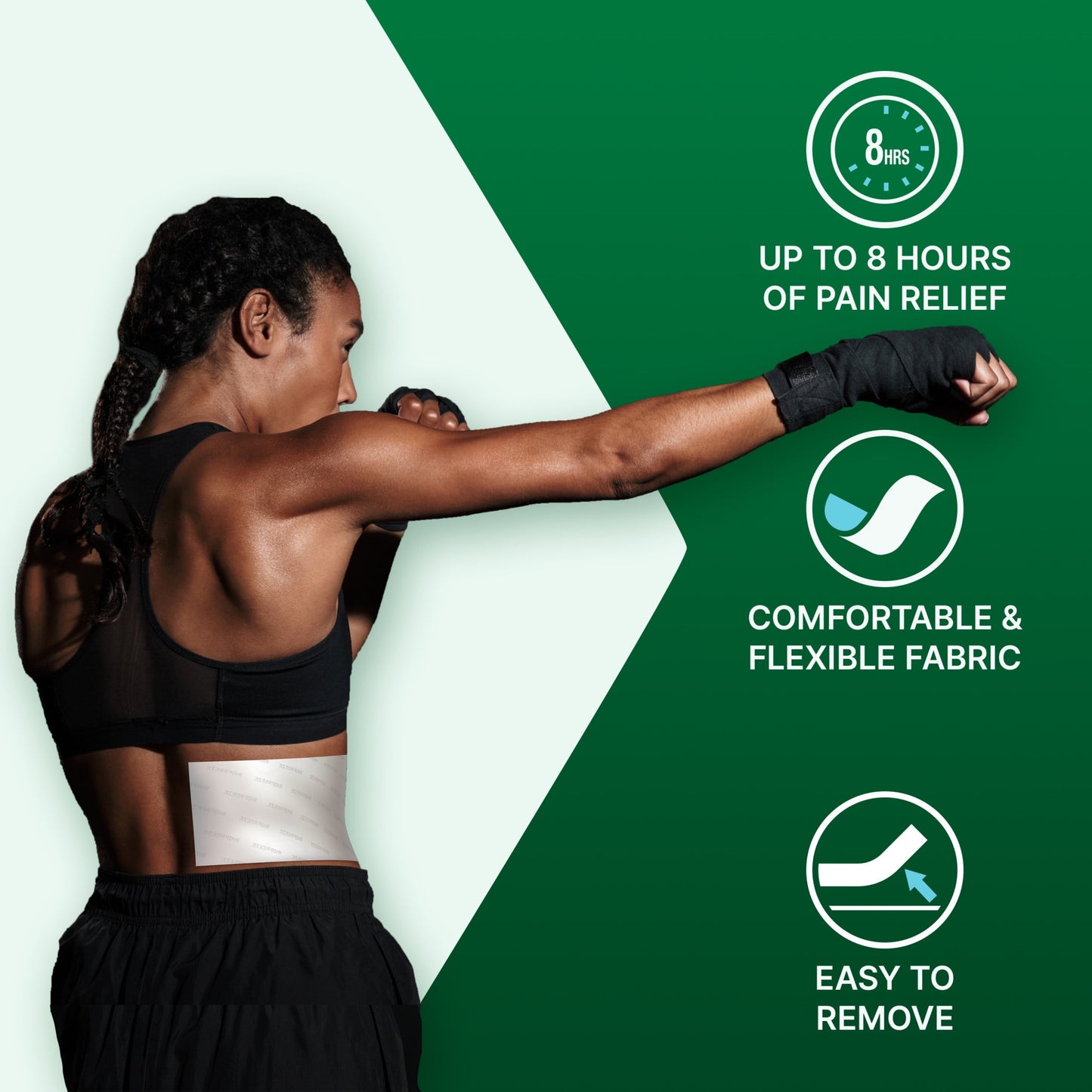 Pain Relief Patches, Back Knee Muscle Joint and Arthritis Pain Relievers, Menthol, 5 Count