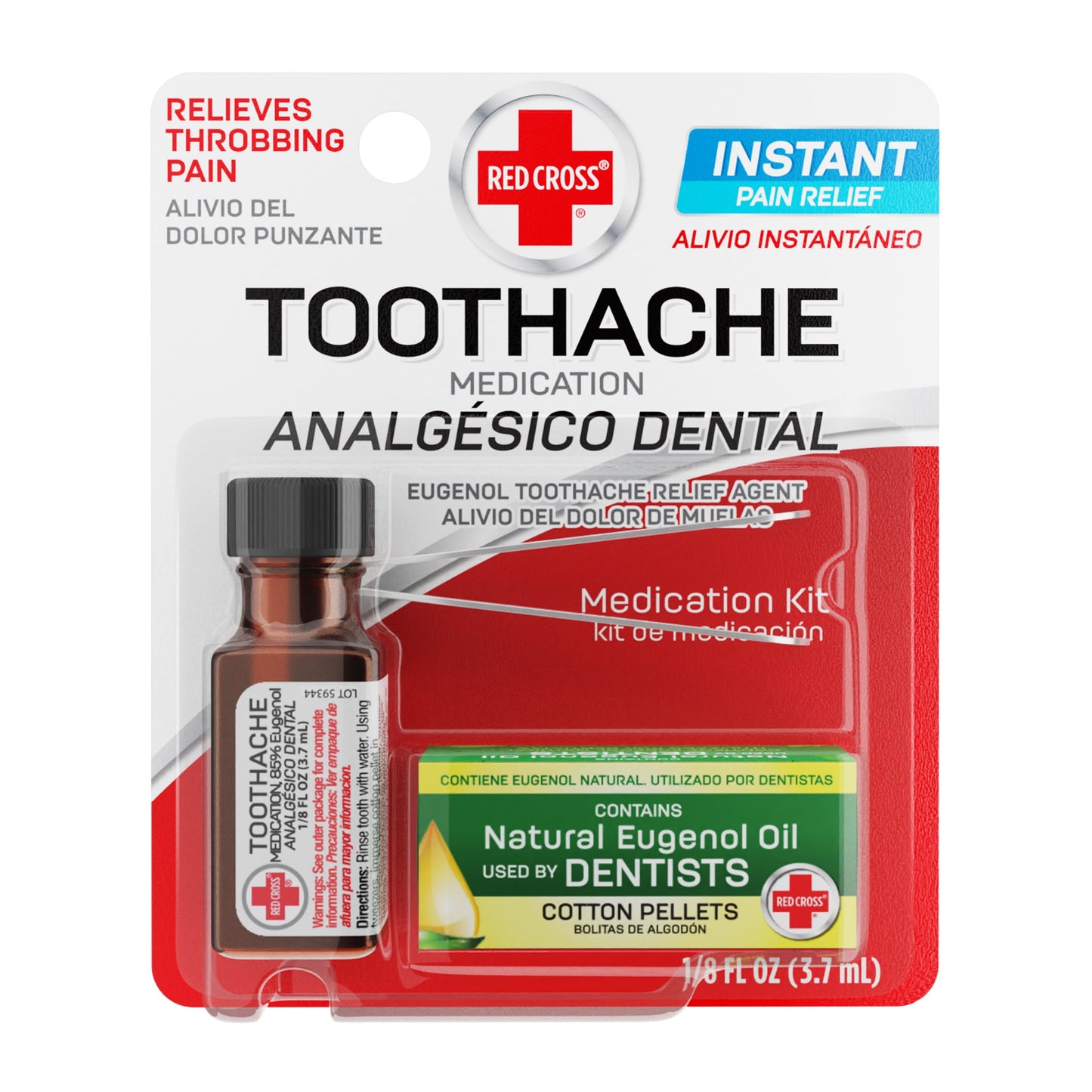 Toothache Medicine Kit, Instant Pain Relief of Throbbing Toothache, 1/8 (.125) Fl Oz