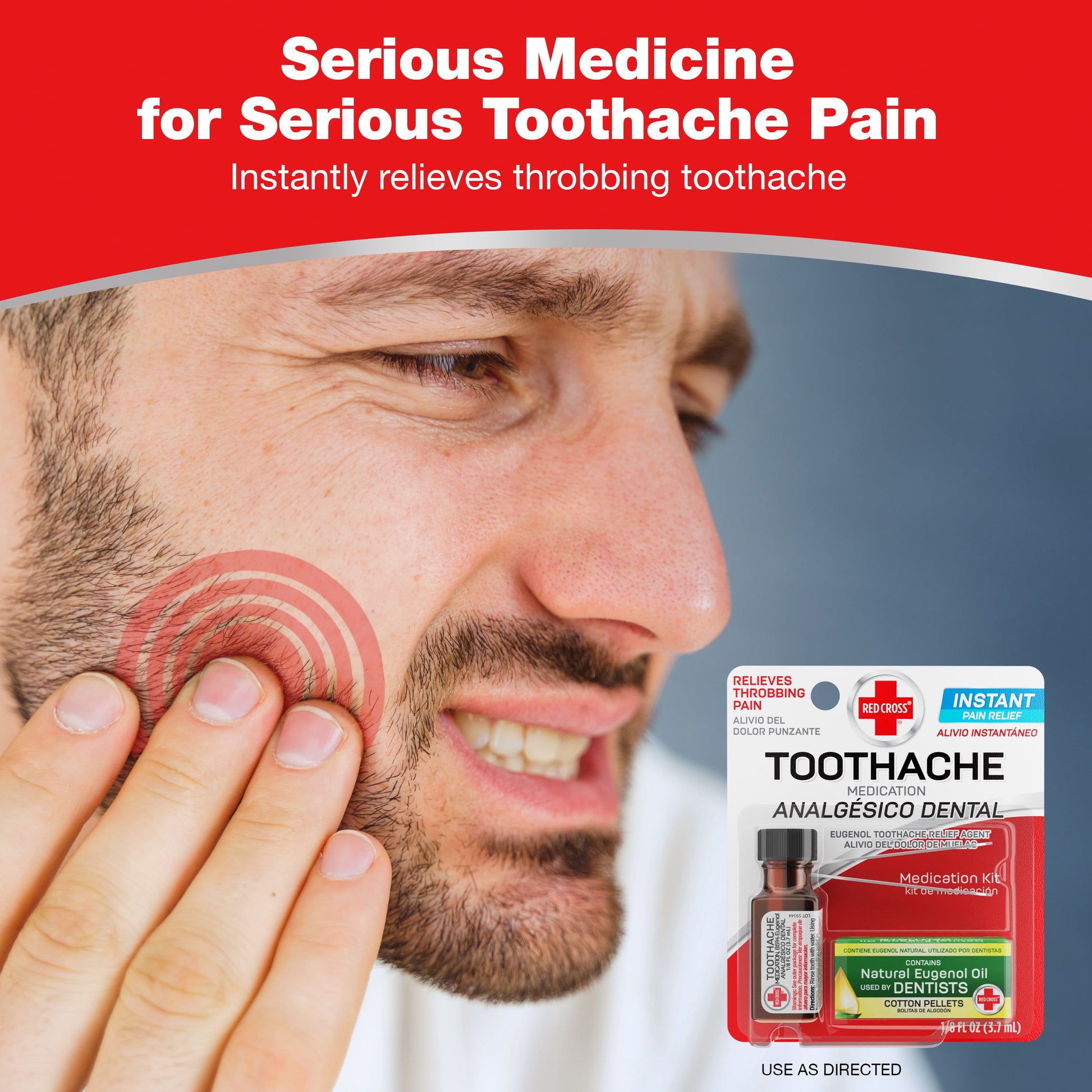Toothache Medicine Kit, Instant Pain Relief of Throbbing Toothache, 1/8 (.125) Fl Oz