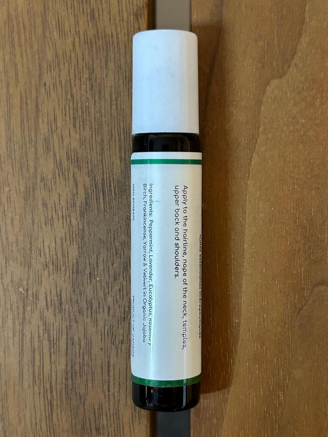 Migraine Relief Roll-On, Made with Peppermint, Lavender, Eucalyptus, & Other Aromatherapy Essential Oils, for Headaches, Body Pain, and Sore Muscles