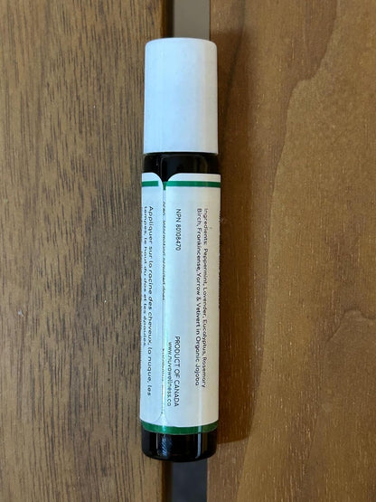 Migraine Relief Roll-On, Made with Peppermint, Lavender, Eucalyptus, & Other Aromatherapy Essential Oils, for Headaches, Body Pain, and Sore Muscles
